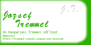 jozsef tremmel business card